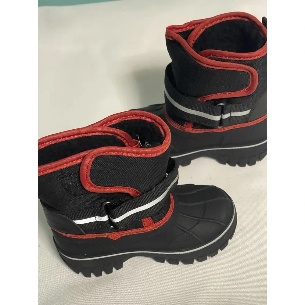 London Fog Collection Baby Toddler Size 6 Black Pull Winter Snow Boots‎ Bin4